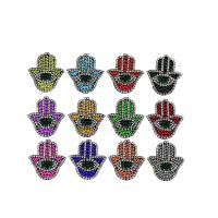 bracelet hamsa , Seedbead, avec strass, bijoux de mode, plus de couleurs à choisir, 4.2cmx4.6cm, Vendu par brin