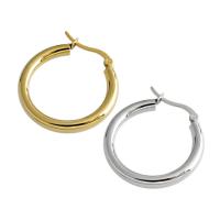 Sterling Silver Huggie Hoop Earring, 925 Sterling Silver, Round, plated, Korean style & for woman 3mm, 22mm 