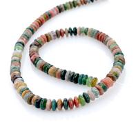 Perle agate indienne naturelle , Plat rond, poli, DIY, multicolore Environ 15.4 pouce  Vendu par sac