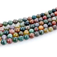 Perle agate indienne naturelle , Rond, poli, DIY & normes différentes pour le choix, multicolore Environ 15.4 pouce Vendu par sac