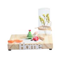 Middle Density Fibreboard Zen Sandbox Ornament, Square, half handmade, for home and office 