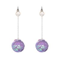 Boucle d'oreille de Perles verre, perle de verre, avec plastique, bijoux de mode & pour femme, plus de couleurs à choisir Vendu par PC