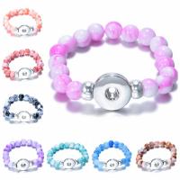 Snap Button Bracelet, Resin, with Zinc Alloy, fashion jewelry & for woman 8mm 