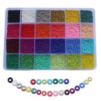 Perles en verre rocaille mélangées, avec Seedbead, Rond, vernis au four, DIY, plus de couleurs à choisir 2mm,1mm, Vendu par boîte