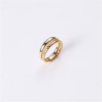Stainless Steel Finger Ring, gold color plated & for woman & hollow, metallic color plated 