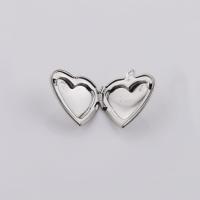 Stainless Steel Heart Pendants, polished, can open and put into something & DIY 22*20mm 