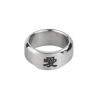 Stainless Steel Finger Ring, with enamel & for man 