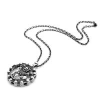 Titanium Steel Jewelry Necklace, portable & durable & vintage, black mm 