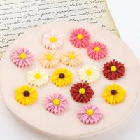Resin Flower Cabochon, with Plastic, Daisy, epoxy gel, DIY 23mm 