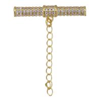 Brass Toggle Clasp Findings, plated, fashion jewelry & DIY & with cubic zirconia, nickel, lead & cadmium free 28mm 
