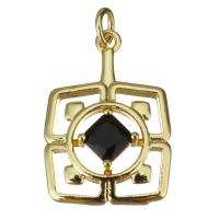 Cubic Zirconia Brass Pendants, plated, fashion jewelry & DIY, nickel, lead & cadmium free Approx 2.5mm 