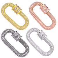 Fashion Carabiner Key Ring, Brass, plated, micro pave cubic zirconia 