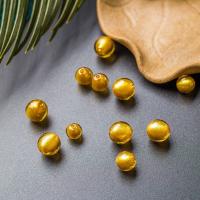 Lampwork Beads, Round, DIY golden, 8-12mm 