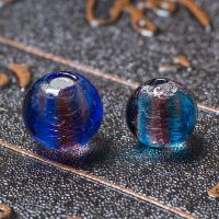 Rainbow Foil Lampwork Beads, Round, DIY 10,12mm 