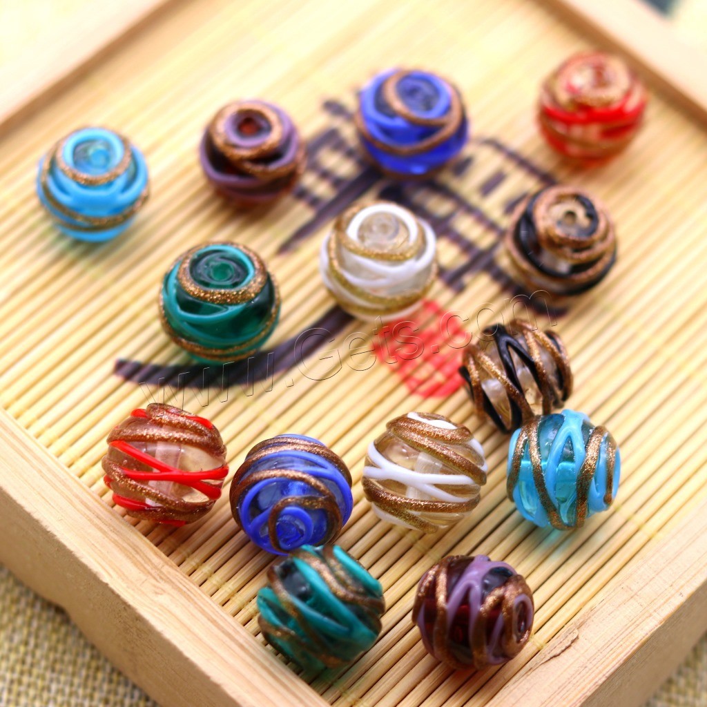 Grainy Lampwork Beads, DIY & different size for choice, more colors for choice, Hole:Approx 1.6mm, Sold By PC