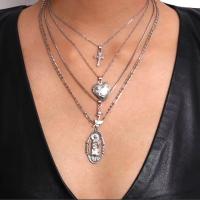 Fashion Multi Layer Necklace, Zinc Alloy, fashion jewelry & multilayer 