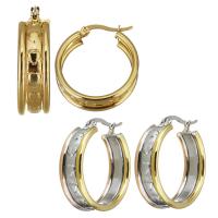 Edelstahl Hoop Ohrringe, Modeschmuck & für Frau, keine, 8x27mm, verkauft von Paar