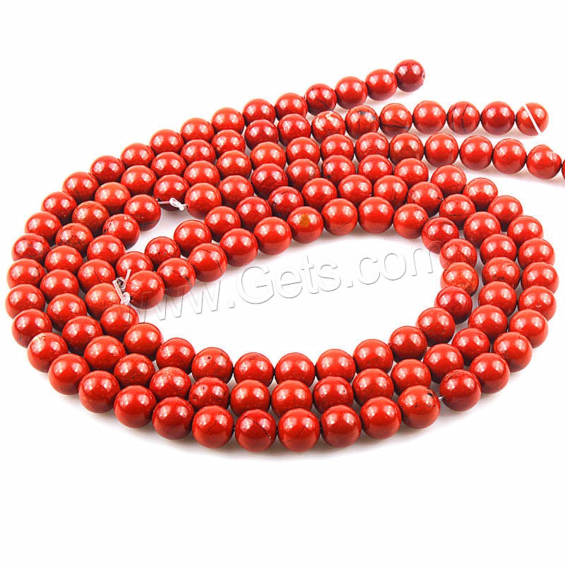 Red Jasper Bead, Round, polished, DIY & different size for choice, red, Length:Approx 15 Inch, Sold By Strand