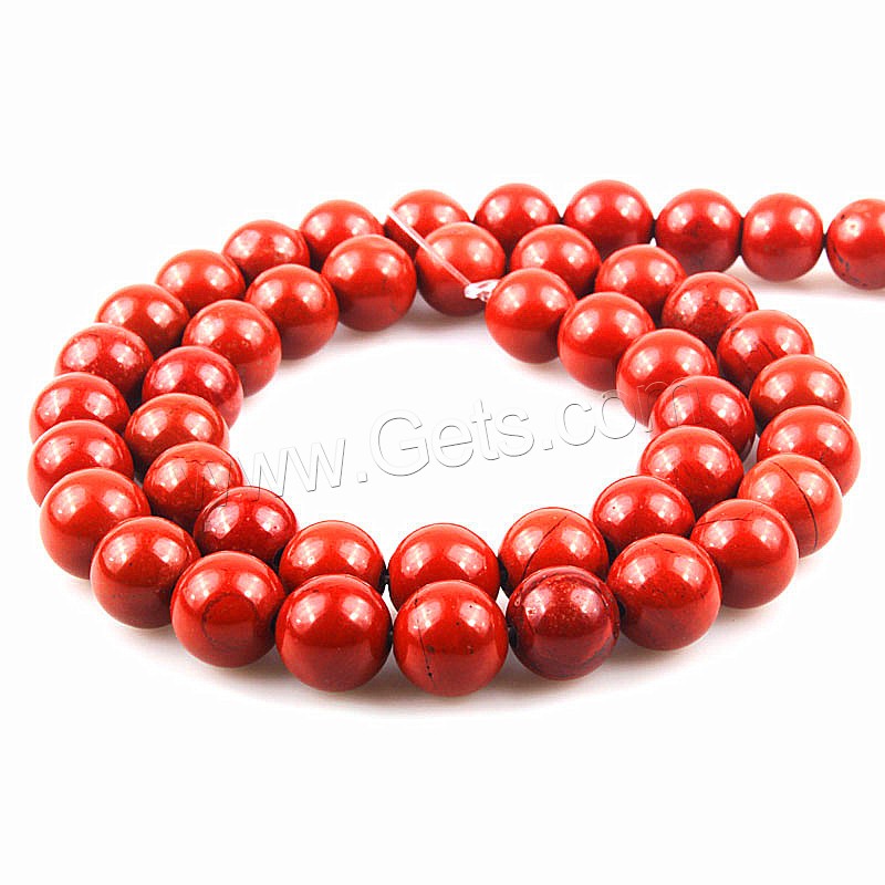 Red Jasper Bead, Round, polished, DIY & different size for choice, red, Length:Approx 15 Inch, Sold By Strand