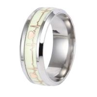 Stainless Steel Finger Ring, plated, Unisex & luminated, metallic color plated 