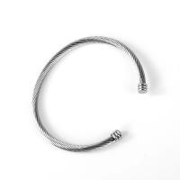 Stainless Steel Cuff Bangle, Unisex, original color 