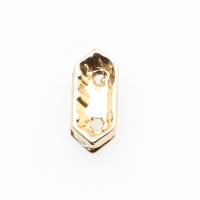 Brass Spacer Bar, Copper Alloy, Square, plated, DIY & with rhinestone, golden, 15*6*4mm Approx 1mm 