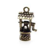 Zinc Alloy Jewelry Pendants, with Zinc Alloy, antique gold color plated, DIY, golden, 22*13*8mm Approx 1mm  