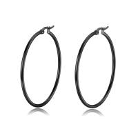 Edelstahl Hoop Ohrringe, Modeschmuck & für Frau, keine, 50mm, verkauft von Paar