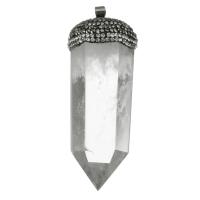 Crystal Brass Pendants, plated, fashion jewelry & DIY & with rhinestone, nickel, lead & cadmium free Approx 
