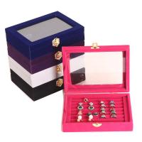 Бархатная коробочка для кольца, деревянный, с Бархат, Много цветов для выбора продается PC