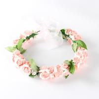 Bridal Hair Wreath, Cloth, for woman, pink, 160mm 
