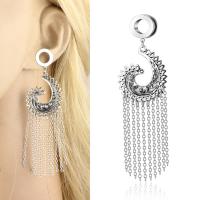 Stainless Steel Piercing Tunnel, fashion jewelry, silver color 
