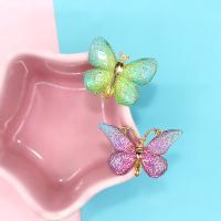 Mobile Phone DIY Decoration, Plastic, Butterfly, epoxy gel, durable & cute, mixed colors 