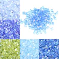 Opaque Lustrous Glass Seed Beads, Square 4*4mm  