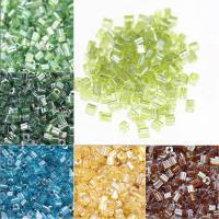 Granos de la semilla de cristal opaco brillante, Rocallas de vidrio, Cuadrado, más colores para la opción, 4*4mm, 20bolsaspantalón/Grupo, 4500PCs/Bolsa, Vendido por Grupo
