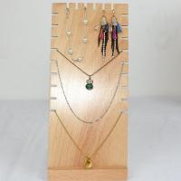 Wood Necklace Display, Beech Wood, durable, brown 