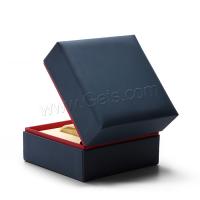 Leather Watch Box, PU Leather, Square, blue 