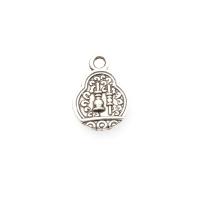 Zinc Alloy Jewelry Pendants, with Zinc Alloy, antique silver color plated, DIY 15*10*1mm Approx 1mm  