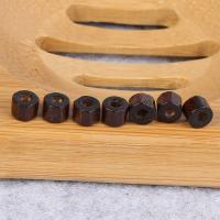 Lackiertes Holz Perlen, Einbrennlack, DIY, Kaffeefarbe, 4x5mm, verkauft von PC