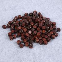 Painted Wood Beads, stoving varnish, DIY coffee color 