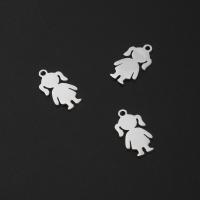 Stainless Steel Pendants, Girl, plated, DIY Approx 1mm  