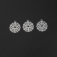 Stainless Steel Flower Pendant, Geometrical Pattern, plated, DIY & hollow Approx 1mm  