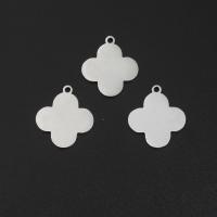 Stainless Steel Pendants, Four Leaf Clover, plated, DIY Approx 1mm  