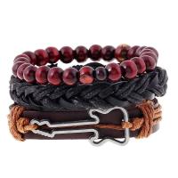 Faux Leather Bracelet Set, bracelet, portable & three pieces 18CM 