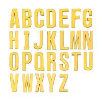 Zinc Alloy Slider Bead, Alphabet Letter, plated, letters are from A to Z & smooth, golden, lead & nickel free, 30mm  