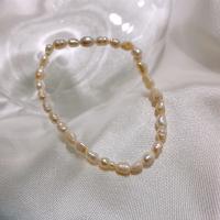 Cultured Freshwater Pearl Bracelets, with Alloy, Ball, plated, for woman, white, 50mm 