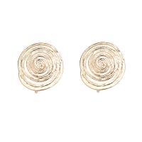 Brass Stud Earring, with Brass, gold color plated, for woman 