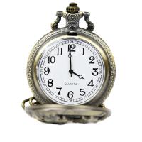 Pocket Watch, Zinc Alloy, with Glass, Round, plated, embossed 10*46*800mm 