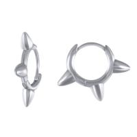 Sterling Silver Huggie Hoop Earring, 925 Sterling Silver, plated, for woman 7.77mm 