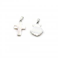 White Shell Pendants, Cross, fashion jewelry & Unisex 